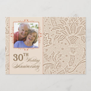 Invitation Cartons d'invitation pour photos de 30 ans de mari