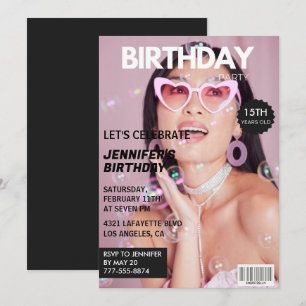 Invitation Cartons d'invitation pour ses 15 ans de couverture