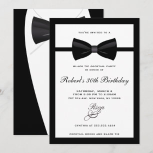 Invitation Cartons d'invitation pour soirée cocktail en tenue