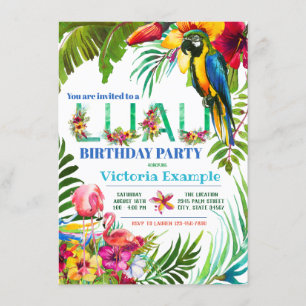 Invitation Cartons d'invitation pour soirée Luau