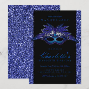 Invitation Cartons d'invitation pour soirée masquée au paille