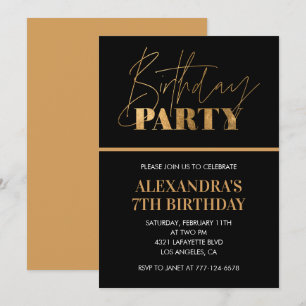Invitation Cartons d'invitation pour un 7ème anniversaire Dîn