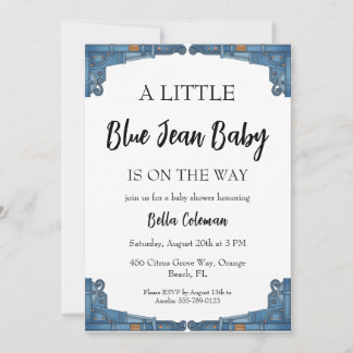 Invitation Cartons d'invitation pour une baby shower sur le t