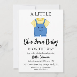Invitation Cartons d'invitation pour une baby shower sur le t