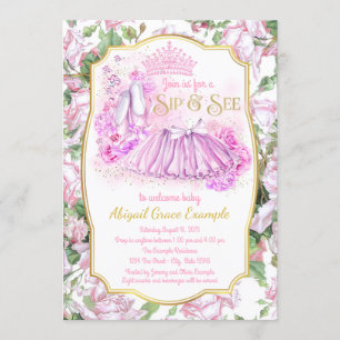 Invitation Cartons d'invitation Shabby Rose Tutu Princess Sip