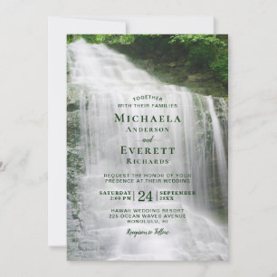 Invitation Cascade Nature Mariage extérieur