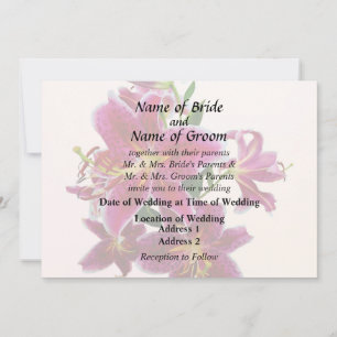 Invitation Cascade of Stargazer Lilies Wedding Products