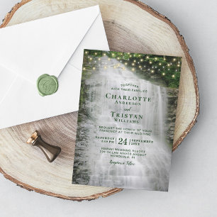 Invitation Cascade Rustic Forest String Mariage
