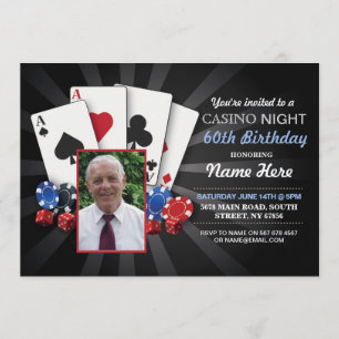 Invitation Casino Night Las Vegas Photo Anniversaire Invitati