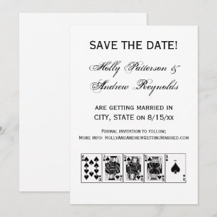 Invitation Casino Night Poker Royal Straight Flush Spades