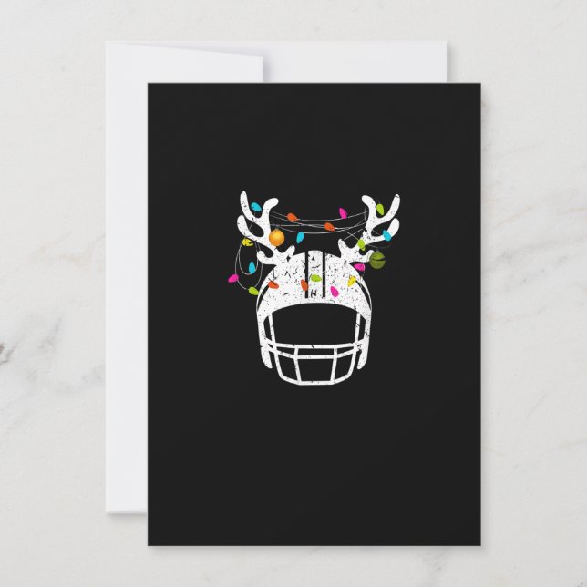 Invitation Casque de football de Noël Lumières Funny Noël (Devant)