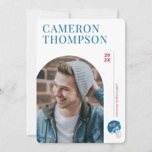 Invitation Casque de football Ole Miss   Bleu clair