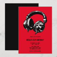 Casque de musique noir pour danse DJ fête d'annive