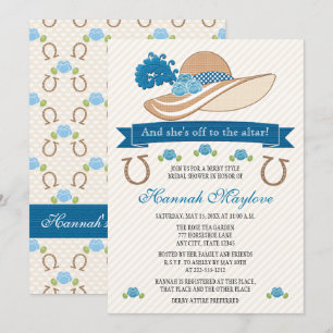 Invitation Casquette à thème Blue Kentucky Derby