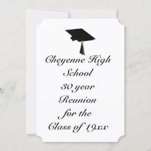 Invitation Casquette de 2e année - Réunion de classe secondai
