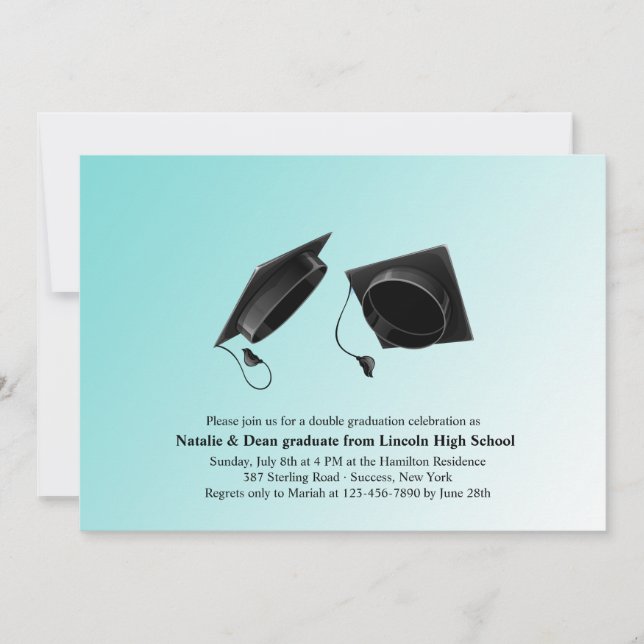 Invitation Casquette de double diplôme (Devant)