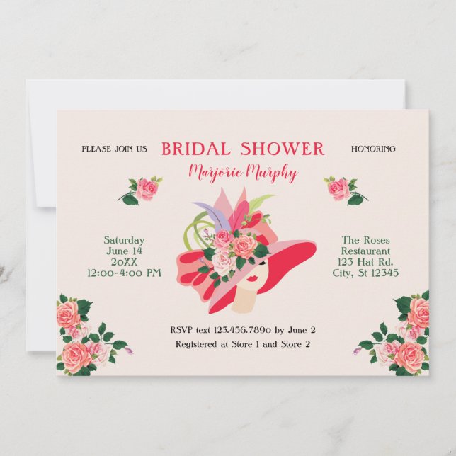 Invitation Casquette de douche nuptiale du Kentuck (Devant)