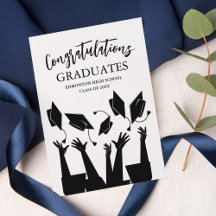Casquette de script moderne Toss White Graduation 