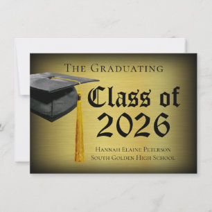 Invitation Casquette d'or/Faire-part de graduation Tassel