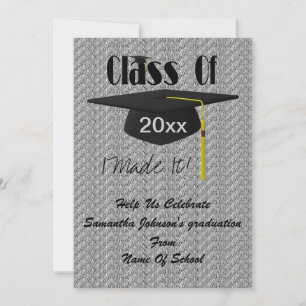 Invitation Casquette Et Tassel Cute Graduation Party