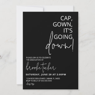 Invitation Casquette Gown ça va faire tomber Funny Graduation