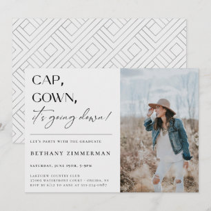 Invitation Casquette Gown ça va faire tomber la fête de l'obt