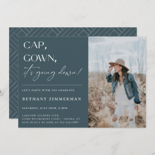 Invitation Casquette Gown ça va faire tomber la fête de l'obt