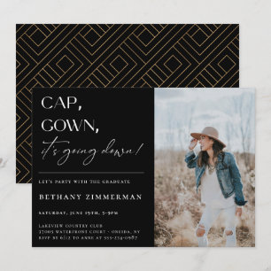 Invitation Casquette Gown ça va faire tomber la fête de l'obt