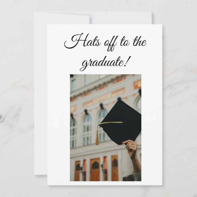 Invitation Casquettes à l'extérieur et tenu haut diplôme Cart (Devant)