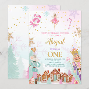 Invitation Casse-noisette Anniversaire Fille Terre des douceu