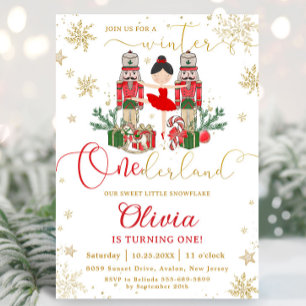 Invitation Casse-Noisette Hiver Onederland 1er Anniversaire R