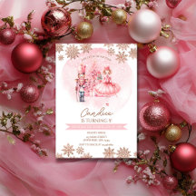 Casse-Noisette Rose Et Or Anniversaire Sucre Plum 