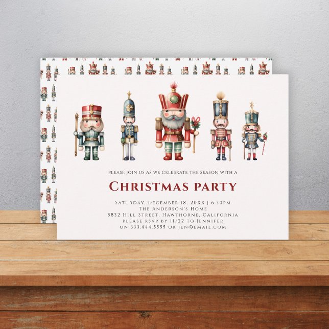 Invitation Casse-noix moderne fête de Noël    (Créateur téléchargé)