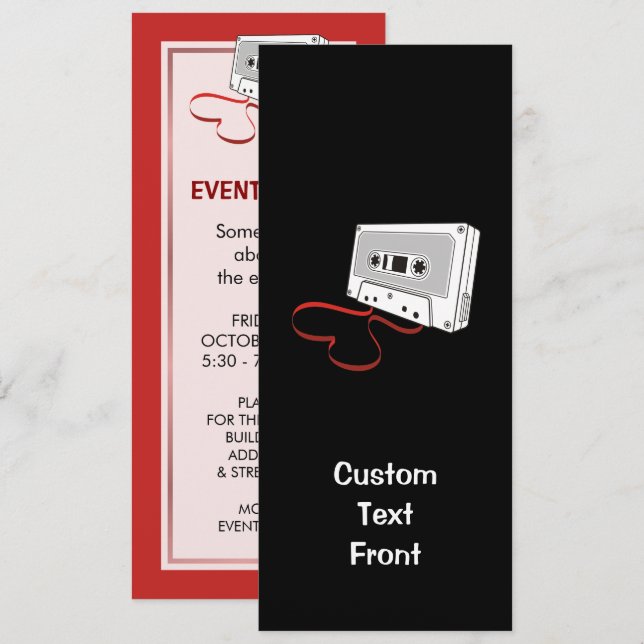 Invitation Cassette audio (Devant / Derrière)