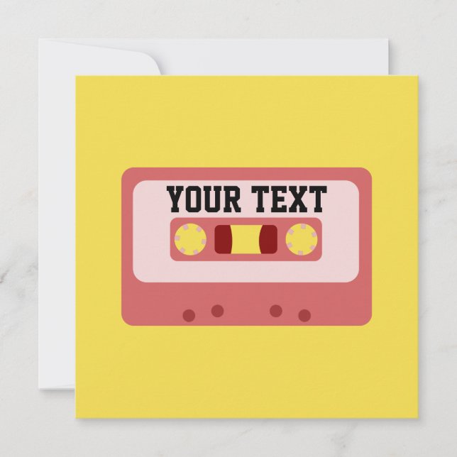 Invitation cassette rose (Devant)