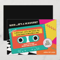 Cassette RUBAN Surprise 50e Anniversaire Rétro 80s