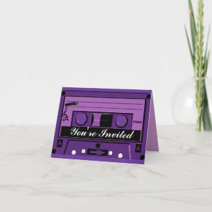 Invitation Cassette violette Groove_