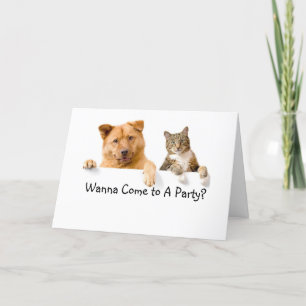 Invitation Cat and Dog Party Invite