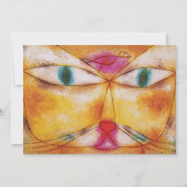 Invitation : Cat & Bird par Paul Klee - Personnali (Devant)