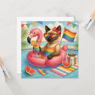 Invitation Cat Pride Paws Pride d'inspiration chat LGBTQ