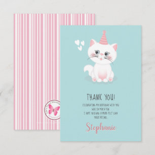 Invitation Cat Purr-fect Jour Anniversaire Merci