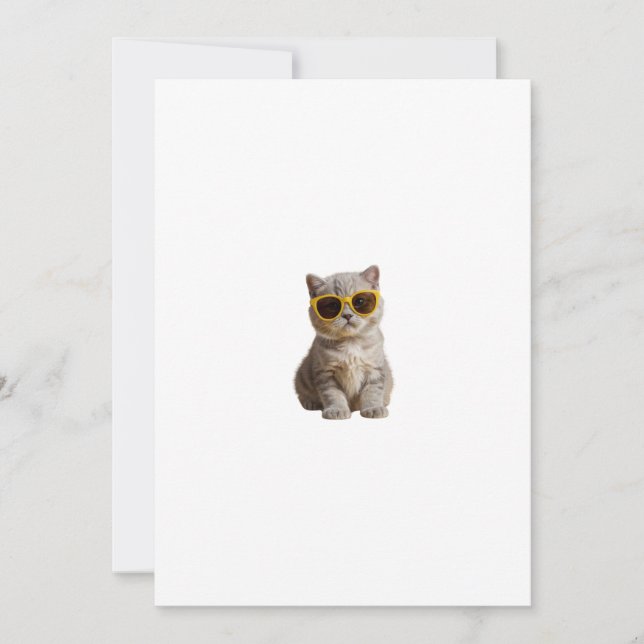 Invitation cat sunglasses (Devant)
