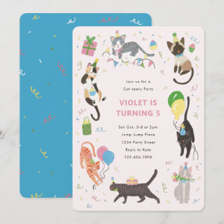 Invitation Cat Tastic Kitty Chat fête d'anniversaire