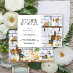 Invitation Cater à la Fête des mariées d'aquarelle Cook