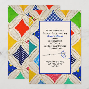Invitation Cathedral Window Quilt Anniversaire