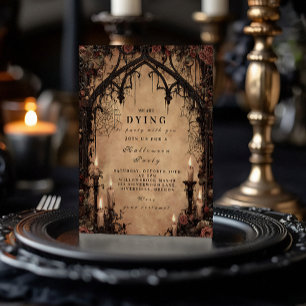 Invitation Cathédrale gothique hantée Halloween