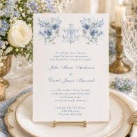 Catholic Bleu Floral Religieux Marie Mariage
