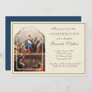 Invitation Catholique Confirmation Esprit Saint Écriture Invi