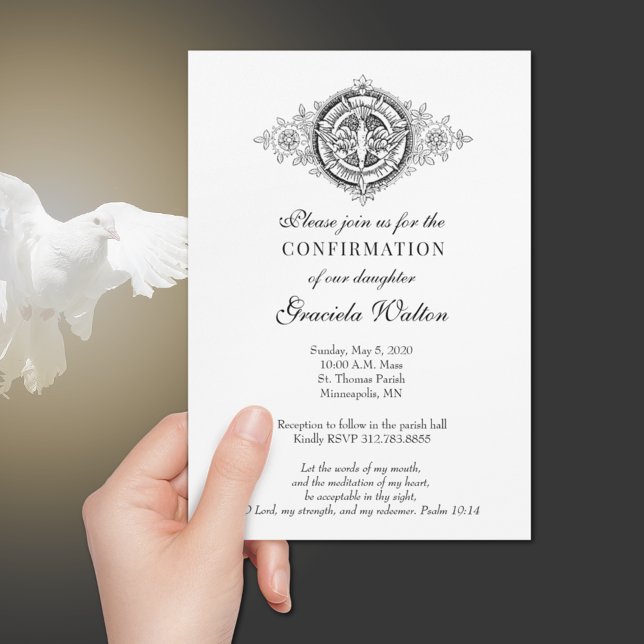 Invitation Catholique Élégant Sacrement de Confirmation Invit (Créateur téléchargé)