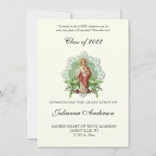 Invitation Catholique Jésus Élégant diplôme religieux